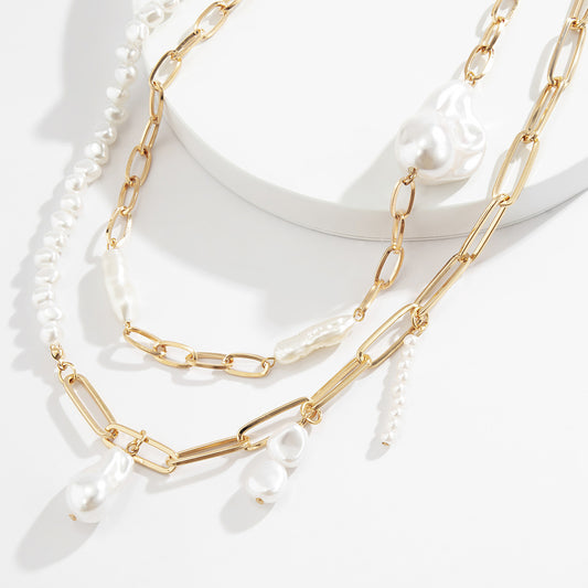 Baroque Pearl Creative Chain Necklace