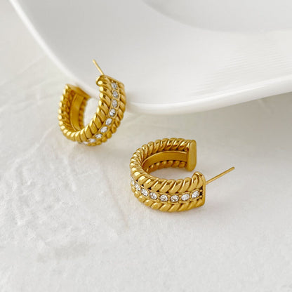 Electroplated Gold-plated Hoop Earrings