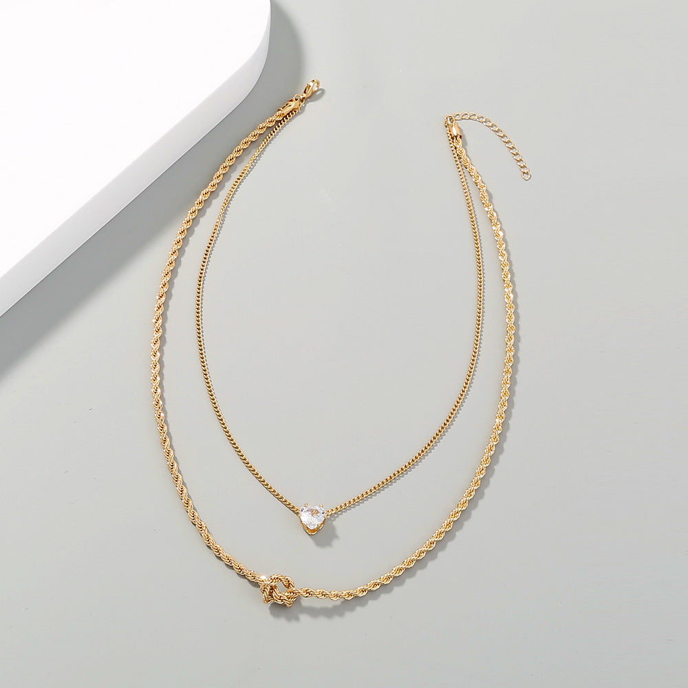 Cold Wind Multi-layered Chain Necklace