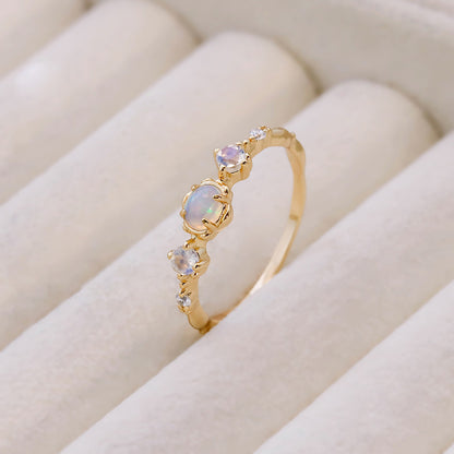 Retro Minority S925 Silver Ring with 14K Gold Plating