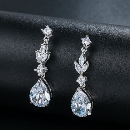 Super Flash Drop Zircon Earrings