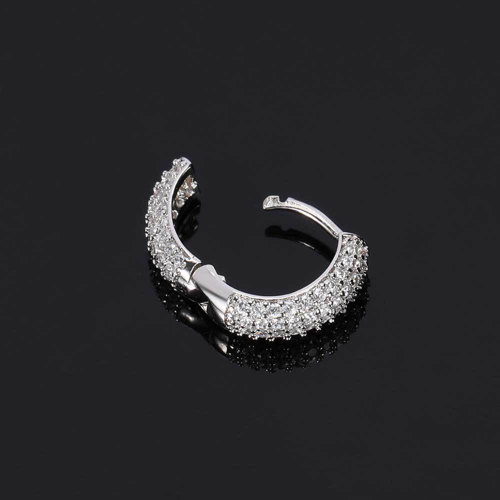 Micro Setting Hip Hop Hoop Earrings