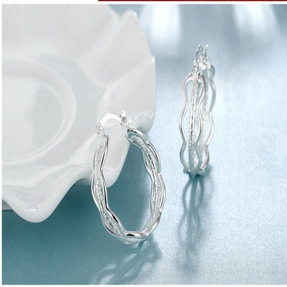 Ripple Hoop Earrings