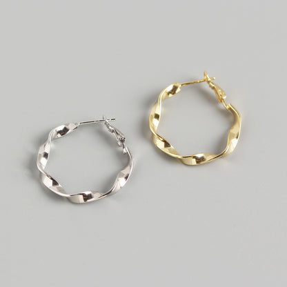 Handmade ear hoop earrings