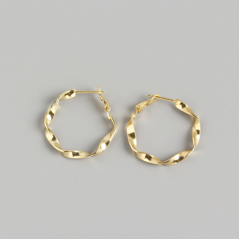 Handmade ear hoop earrings