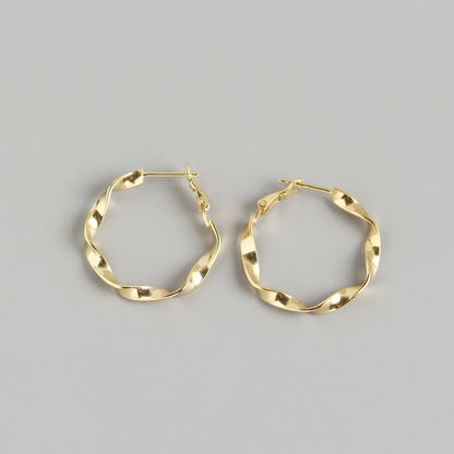 Handmade ear hoop earrings