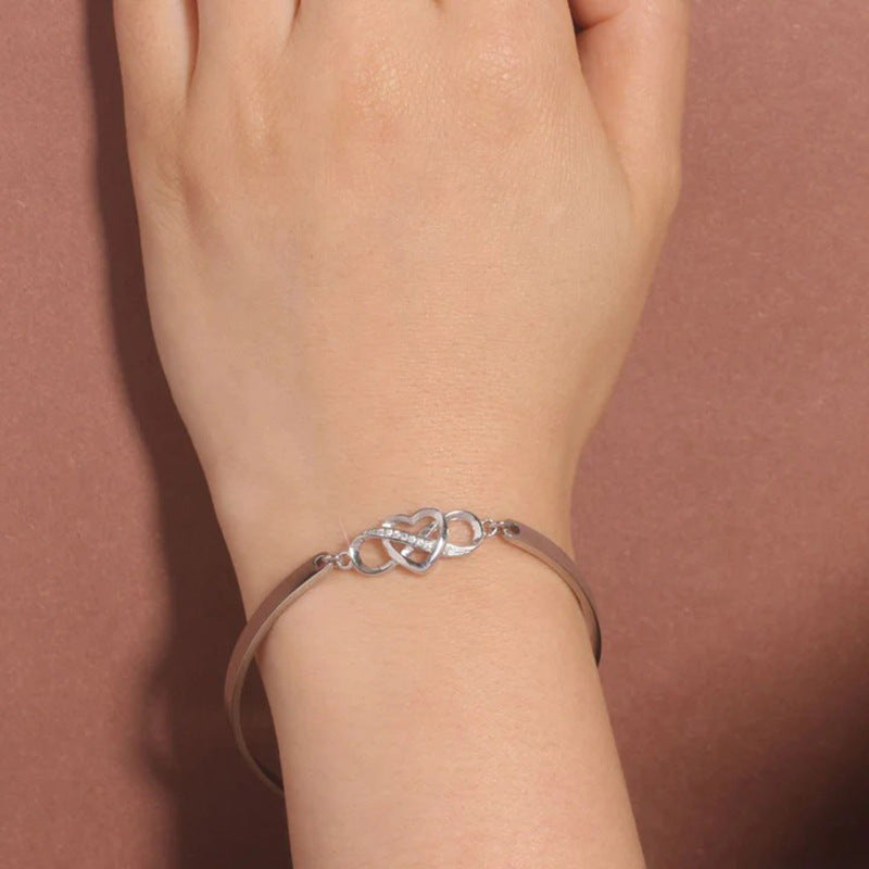 Infinity Heart Bracelet Bangle