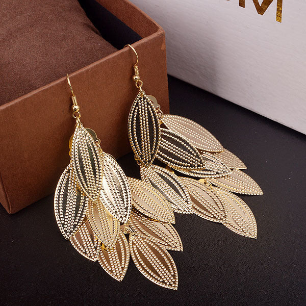 Ethnic Metal Hoop Earrings