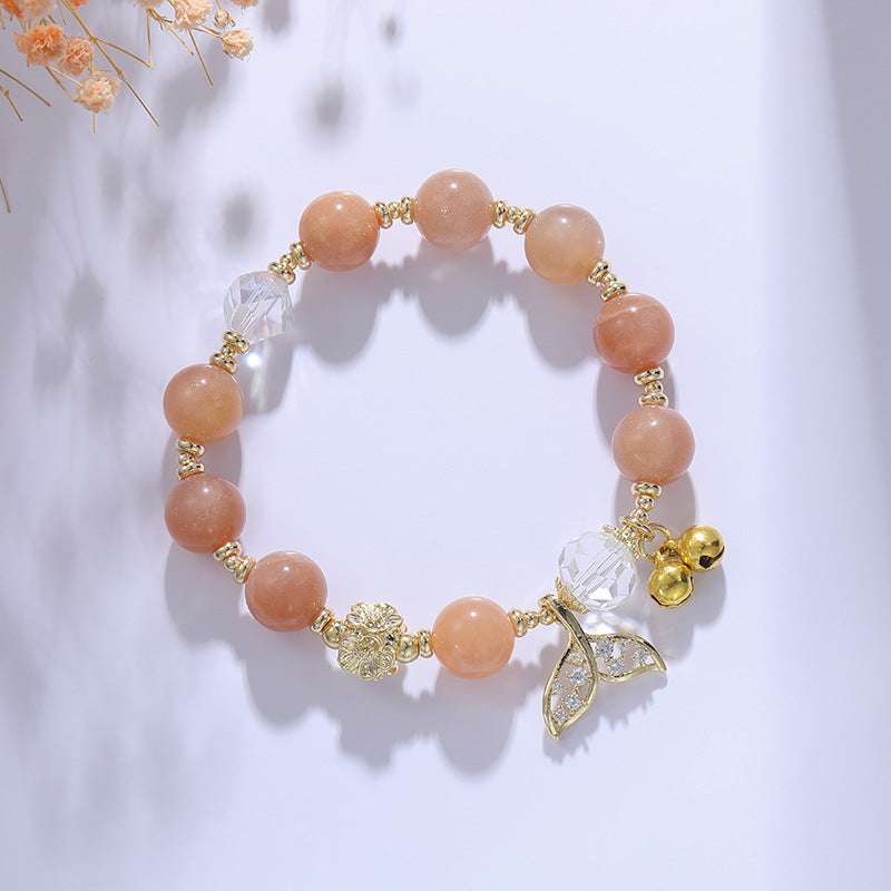 Natural Orange Moonstone Crystal Bracelet