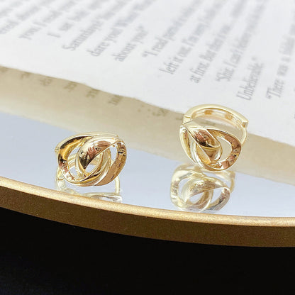 Graceful Geometric Double Hoop Earrings