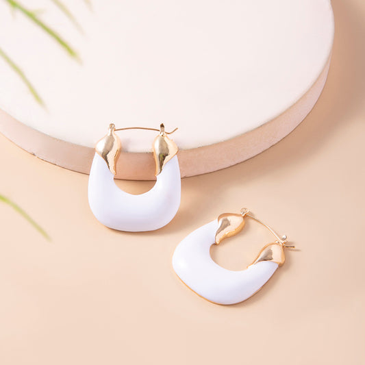 Irregular U Shape Hoop Earrings