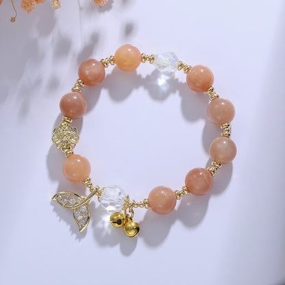 Natural Orange Moonstone Crystal Bracelet