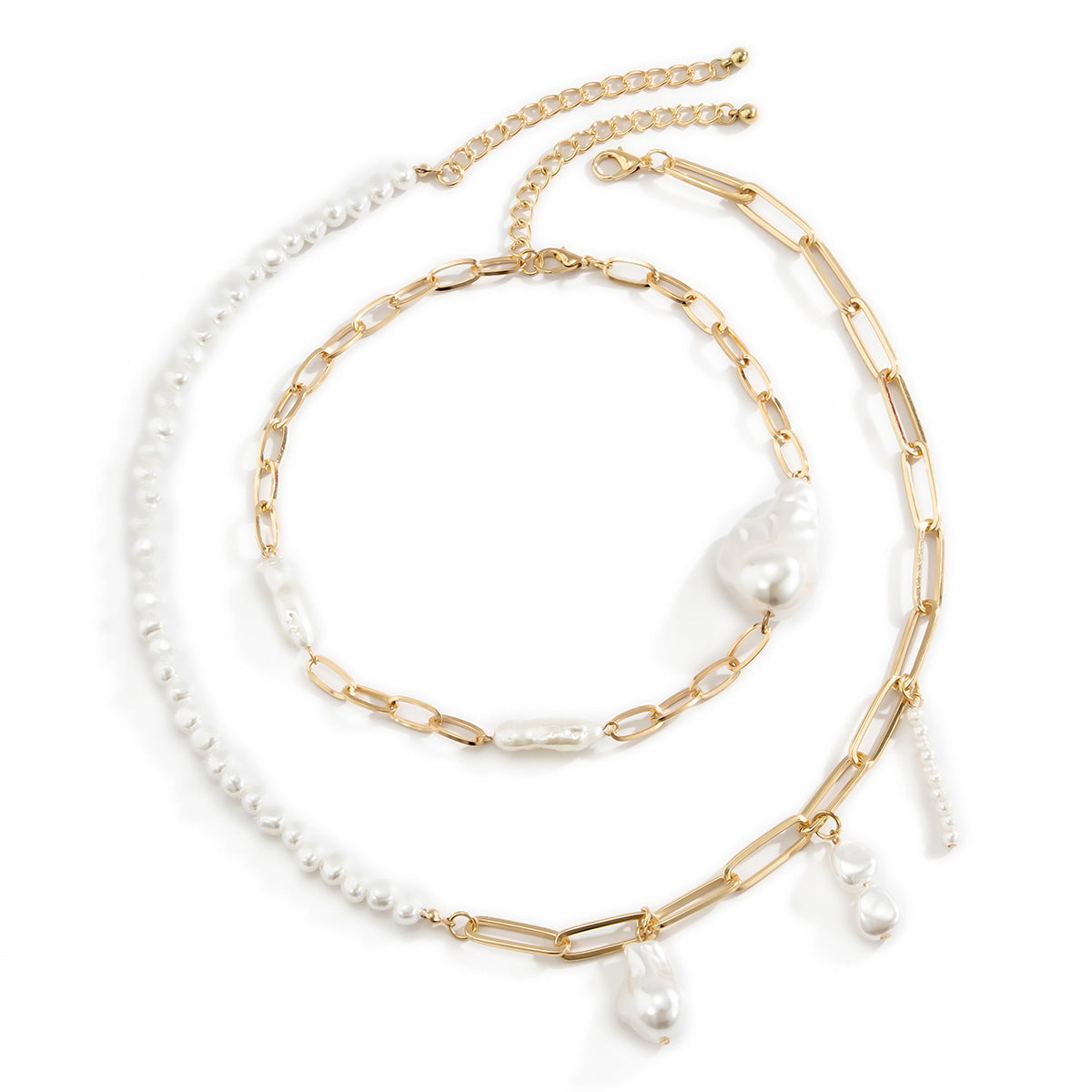 Baroque Pearl Creative Chain Necklace