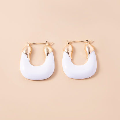 Irregular U Shape Hoop Earrings