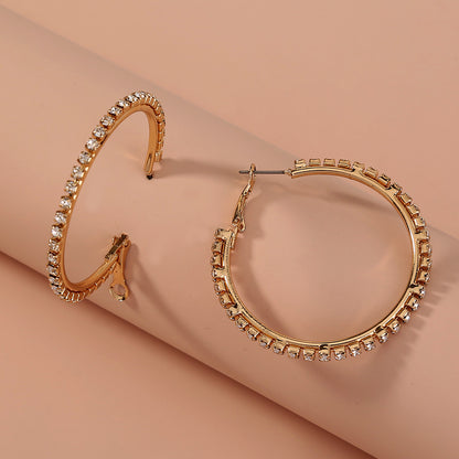 Funky rhinestone hoop Earrings