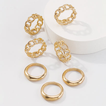 Gold Joint Ring Set