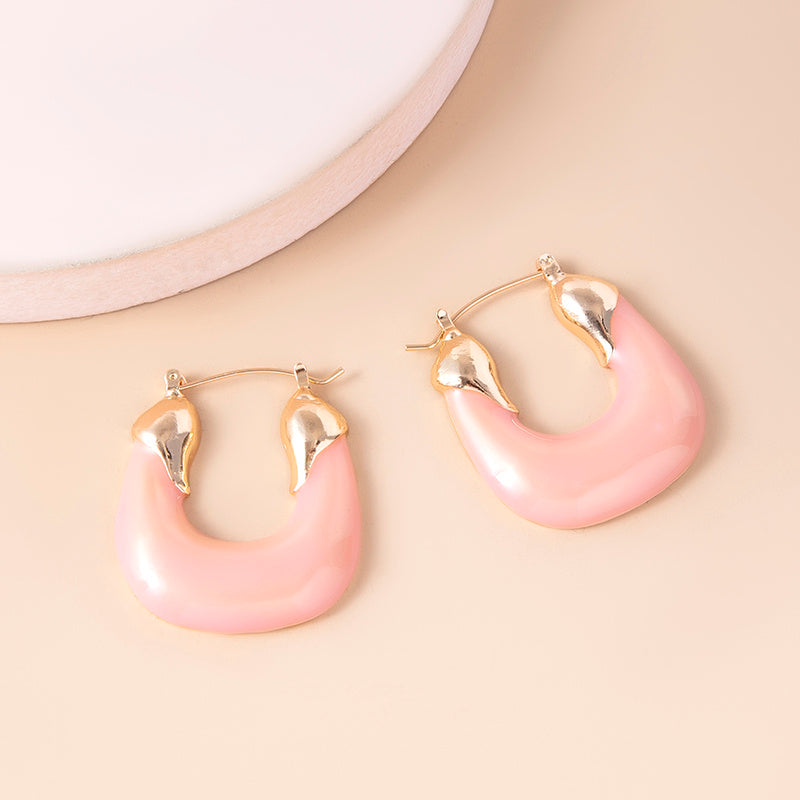 Irregular U Shape Hoop Earrings