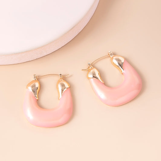 Irregular U Shape Hoop Earrings