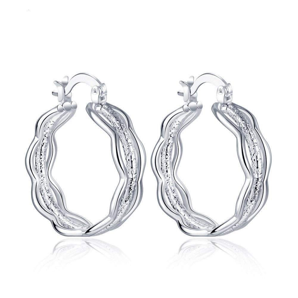 Ripple Hoop Earrings