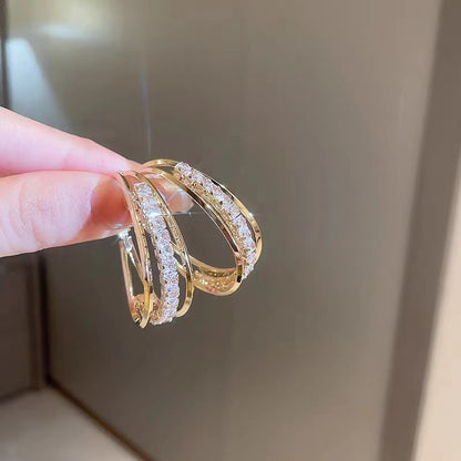 High-grade Metal Hoop Earrings