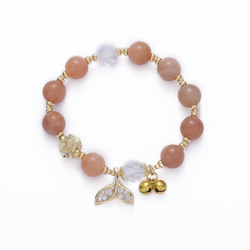 Natural Orange Moonstone Crystal Bracelet