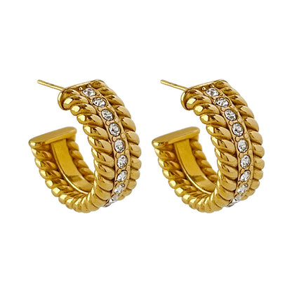 Electroplated Gold-plated Hoop Earrings