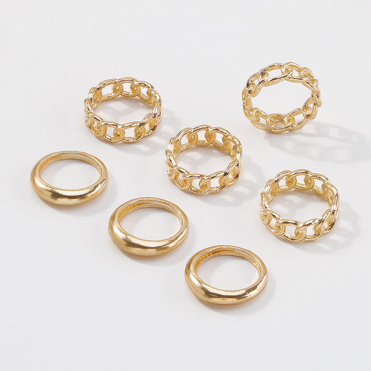 Gold Joint Ring Set