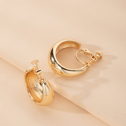 Frosty Alloy Exaggerated Hoop Earrings