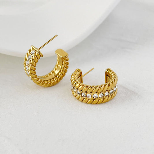 Electroplated Gold-plated Hoop Earrings