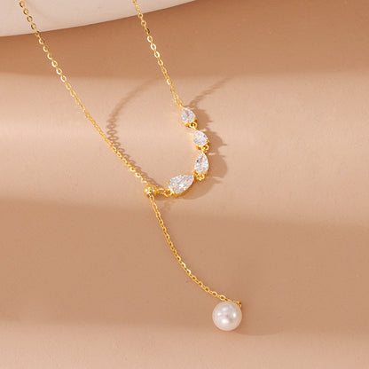 Luxury Style Pearl Tassel Necklace