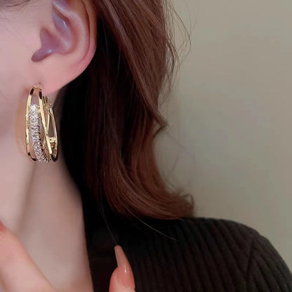 High-grade Metal Hoop Earrings