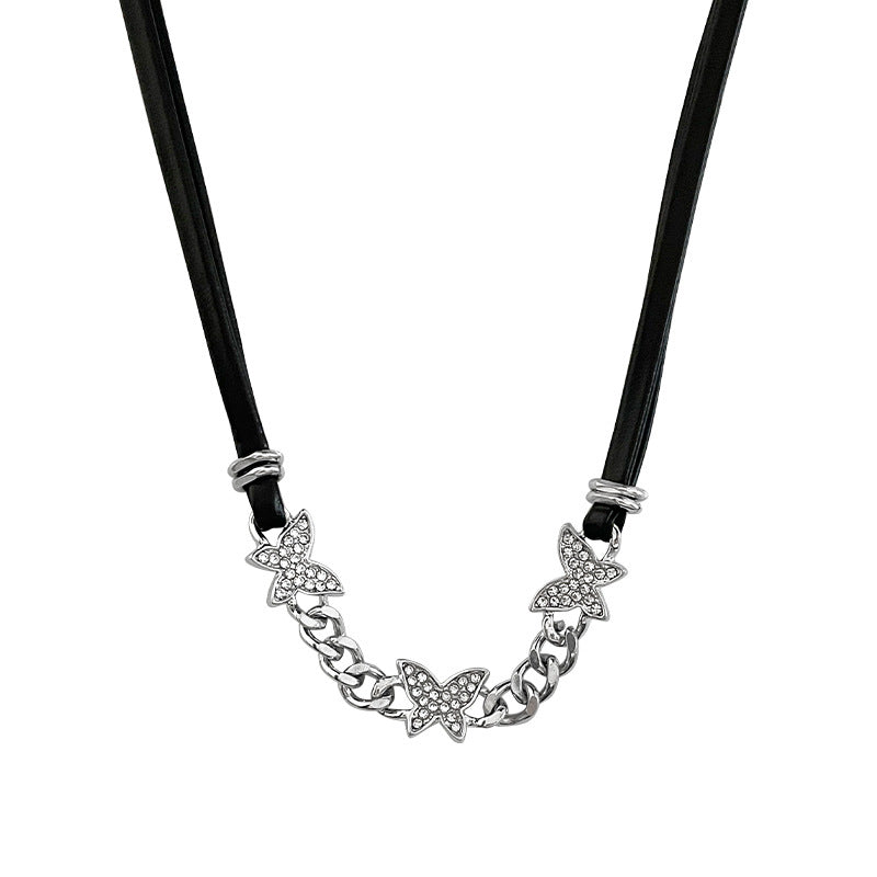 Butterfly Black Choker Necklace