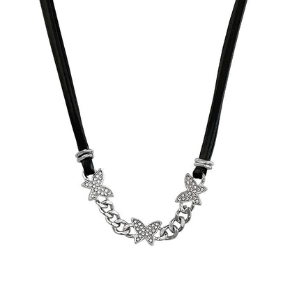 Butterfly Black Choker Necklace