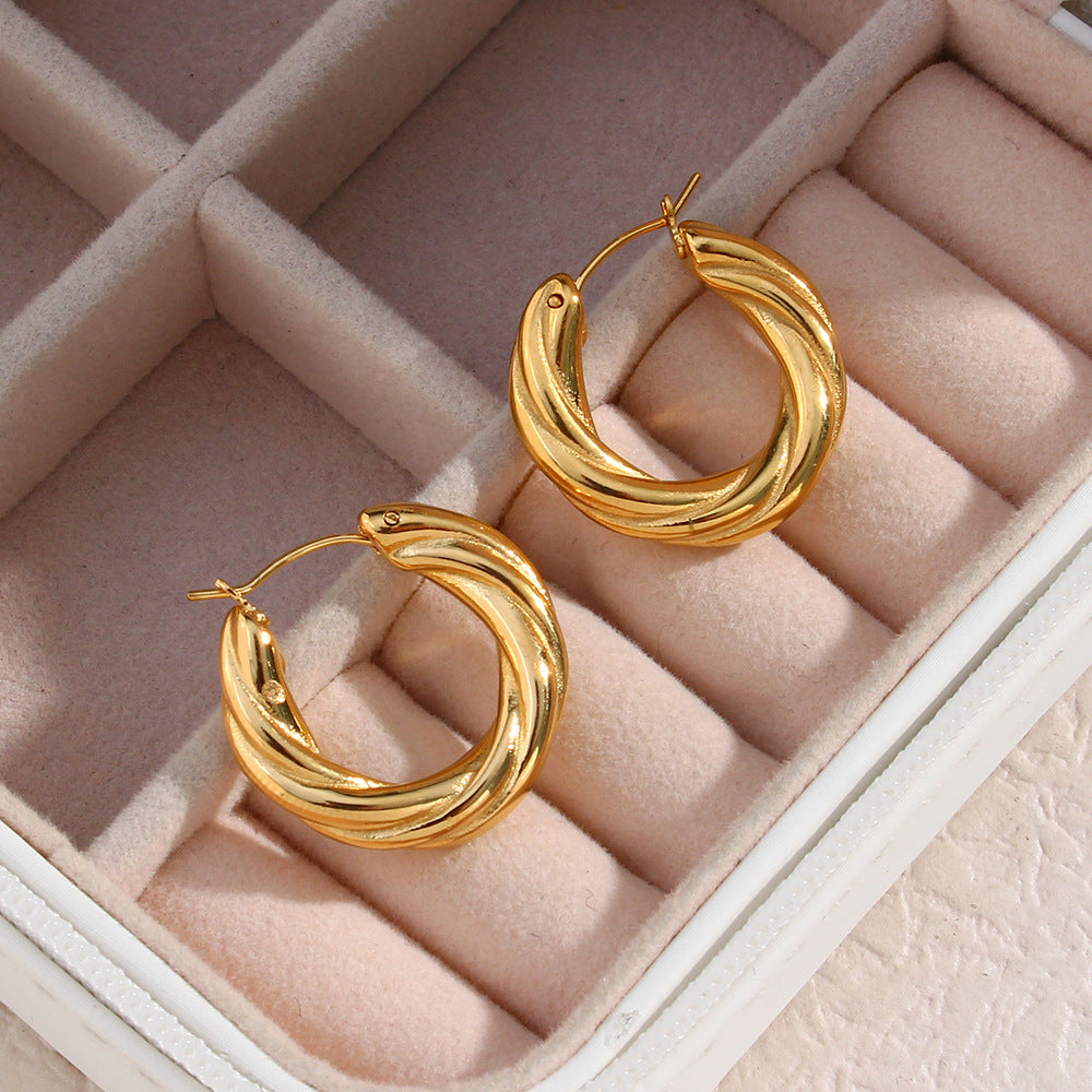 Denisse Twisted Hoop Earrings