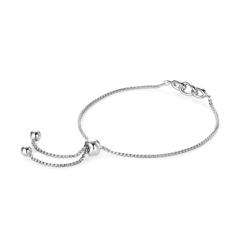 Moissanite Elegance Infinity Link Bracelet