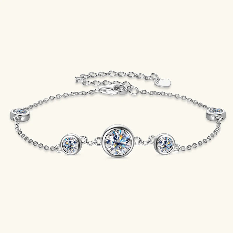 Infinity Radiance Triple Moissanite Bracelet