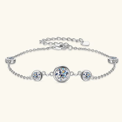 Infinity Radiance Triple Moissanite Bracelet