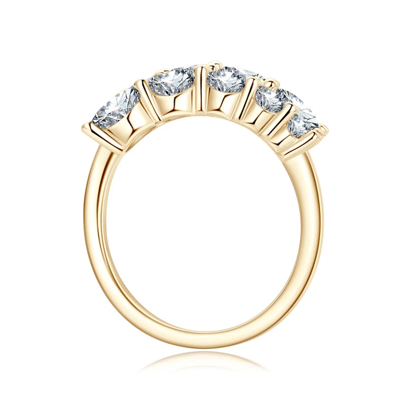 Marbella Twist Shank Moissanite Diamond Ring – 10 Stone Brilliance