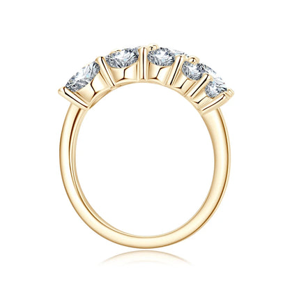 Marbella Twist Shank Moissanite Diamond Ring – 10 Stone Brilliance