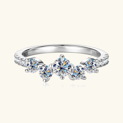Velina Round-Cut Moissanite Promise Ring