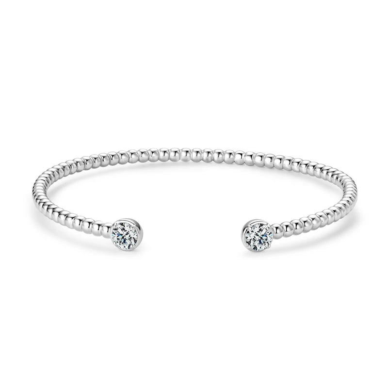 Lucent Embrace Dual Moissanite Bangle