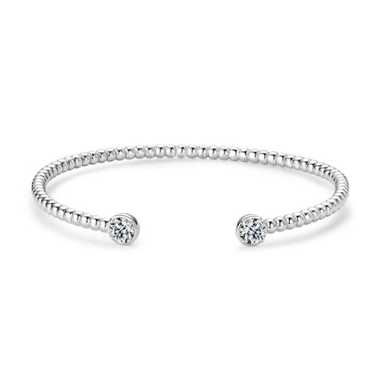 Lucent Embrace Dual Moissanite Bangle