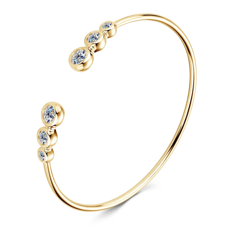 Seyra Moissanite Gradient Bangle Bracelet