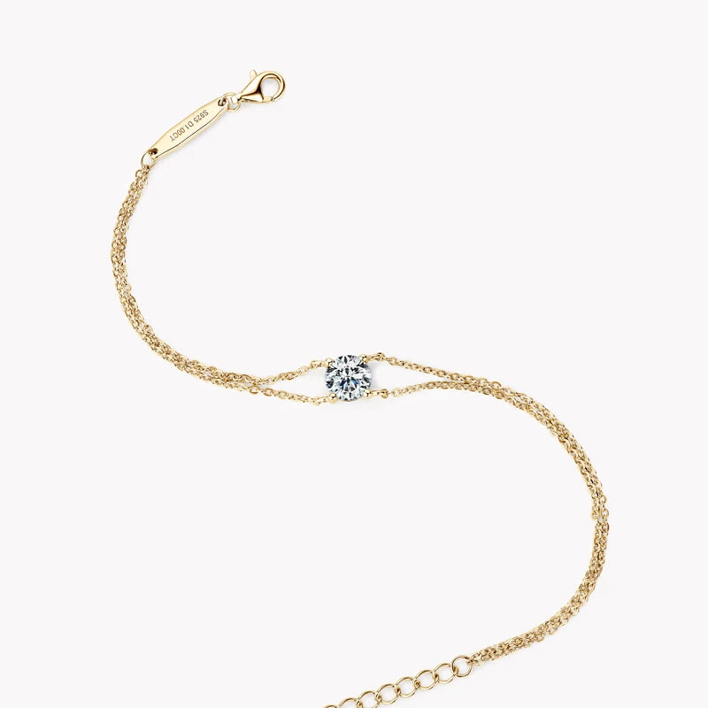 Elysian Dual Chain Moissanite Bracelet