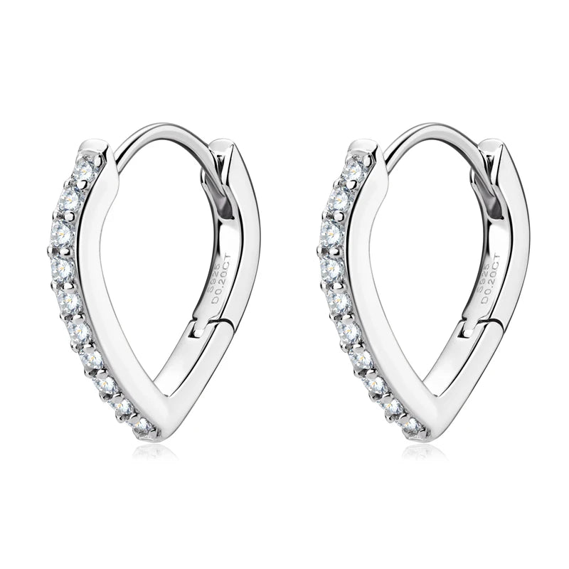 Infinity Twist Moissanite Hoop Earrings