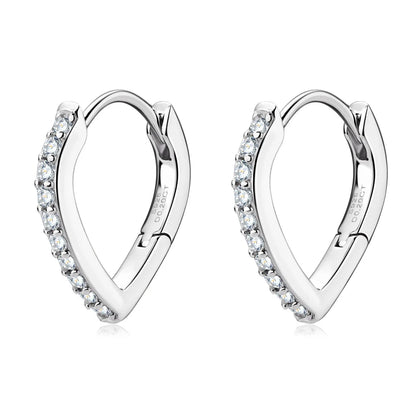 Infinity Twist Moissanite Hoop Earrings