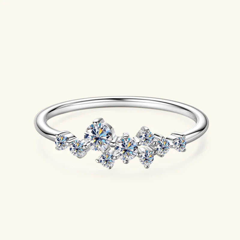 Velina Round-Cut Moissanite Promise Ring