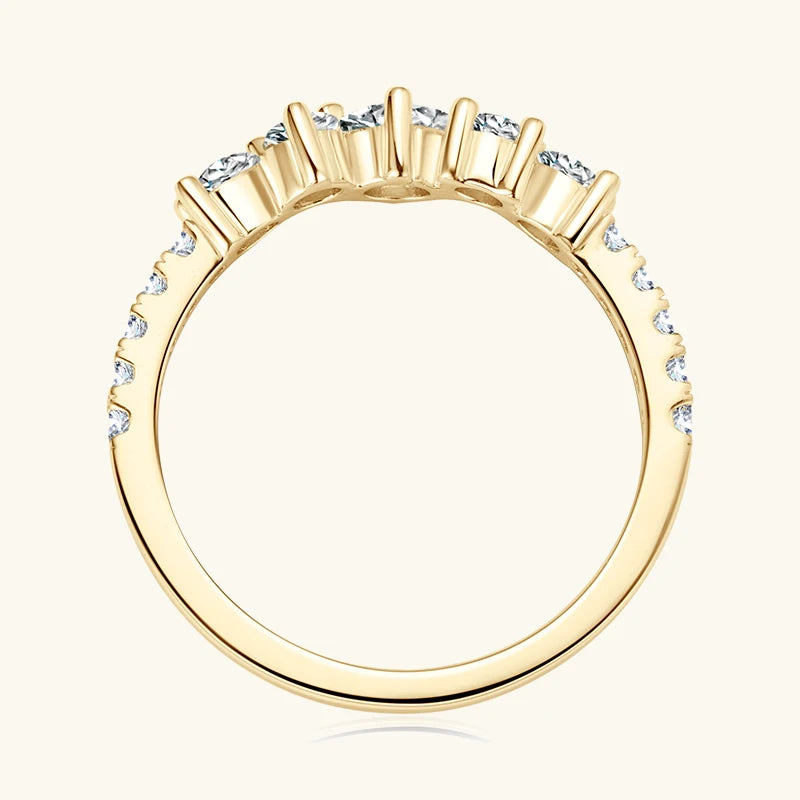 Velina Round-Cut Moissanite Promise Ring
