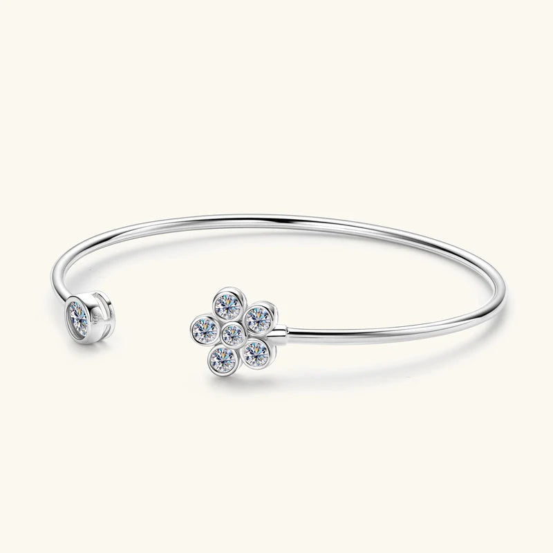 Vérienne Twin Moissanite Cuff Bangle