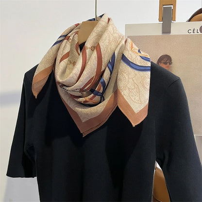 Miraveaux Silk Illusion Square Scarf